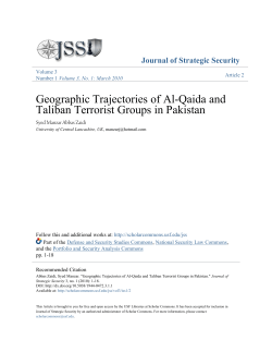 Geographic Trajectories of Al-Qaida and Taliban Terrorist Groups in
