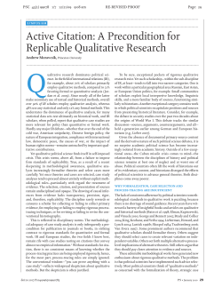 Active Citation: A Precondition for Replicable Qualitative Research