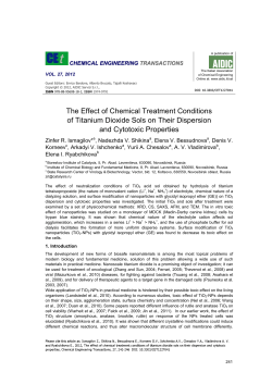 The Effect of Chemical Treatment Conditions of Titanium