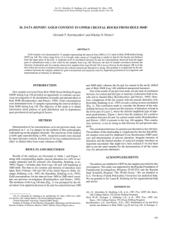 36. Data Report: Gold Content in Upper Crustal Rocks from Hole 504B