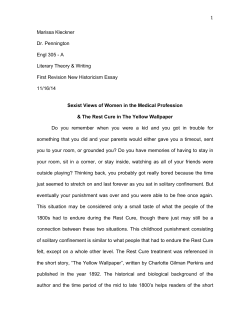 1 Marissa Kleckner Dr. Pennington Engl 305