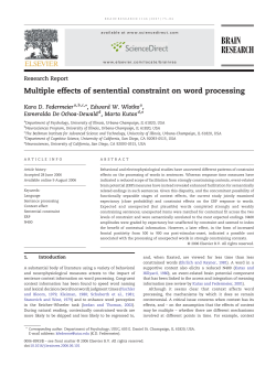 Multiple effects of sentential constraint on word processing