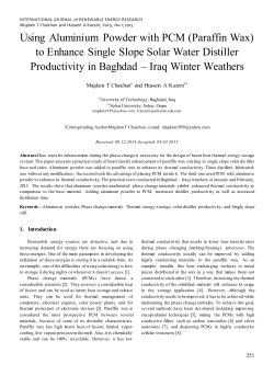Using Aluminium Powder with PCM (Paraffin Wax)