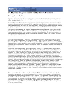 PLTI places its graduates in Teddy Roosevelt`s arena
