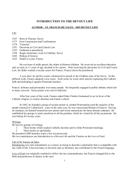 introduction to the devout life