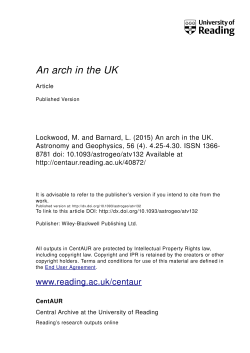 An arch in the UK - Reading`s CentAUR