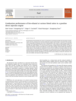 Combustion performance of bio-ethanol at various blend ratios in a