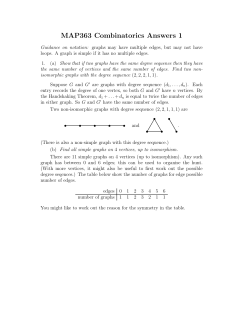 MAP363 Combinatorics Answers 1