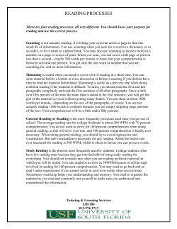 READING PROCESSES
