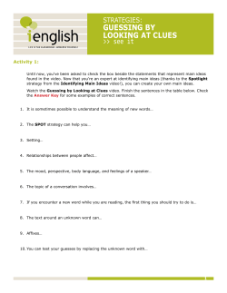 iEnglish Strategies - Guessing by Looking at Clues