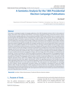 A Semiotics Analysis for the 18th Presidential Election