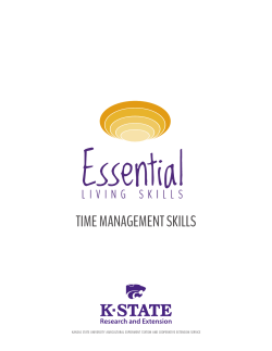 S134F Essential Living Skills: Time Management