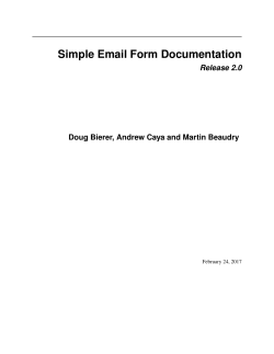 Simple Email Form Documentation