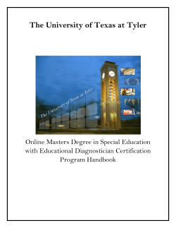 The University of Texas at Tyler College of Education and