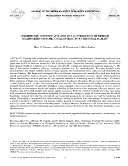 hydrologic connectivity and the contribution of stream
