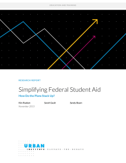 Simplifying Federal Student Aid