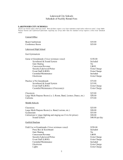 1 Lakewood City Schools Schedule of Facility Rental Fees