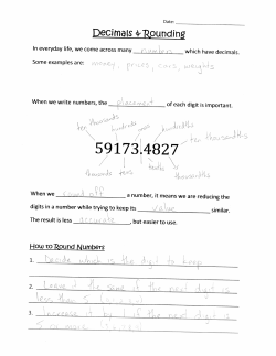 Decimals 4-ounding