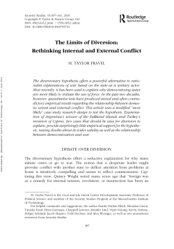 The Limits of Diversion: Rethinking Internal and External Conflict