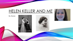 HELEN KELLER AND ME