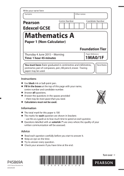 Mathematics A - Edexcel