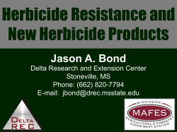 Herbicide Resistance Management and New Herbicide Products