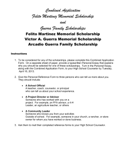 Combined Application Felito Martinez Memorial