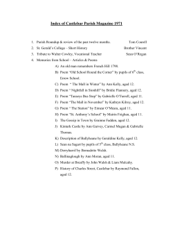 Index of Castlebar Parish Magazine 1971