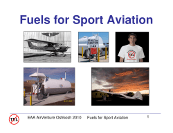 Fuels for Sport Aviation