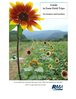 Guide to Farm Field Trips for Farmers and Teachers