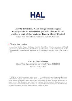 Gravity inversion, AMS and geochronological investigations of