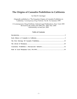 The Origins of Cannabis Prohibition in California