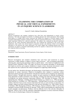 examining the combination of physical and virtual experiments in an