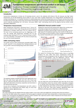 Summertime temperatures and thermal comfort in
