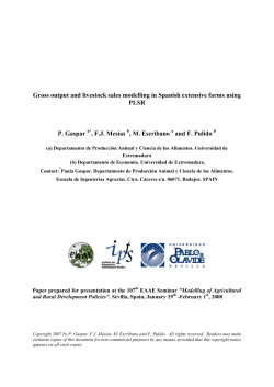 Gross output and livestock sales modelling in Spanish extensive