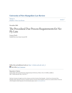 The Procedural Due Process Requirements for No