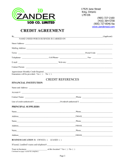 Credit Agreement
