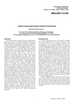 Bubble Based Micro/Nano Fabrication Method