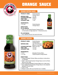 orange sauce - Panda Express
