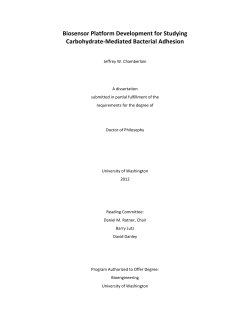 Biosensor Platform Development for Studying Carbohydrate