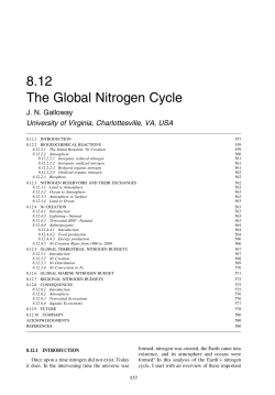 8.12 The Global Nitrogen Cycle