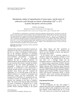 Mechanistic studies of saponification of some mono- and di