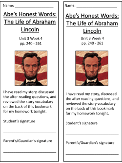 Abe`s Honest Words: The Life of Abraham Lincoln Abe`s Honest