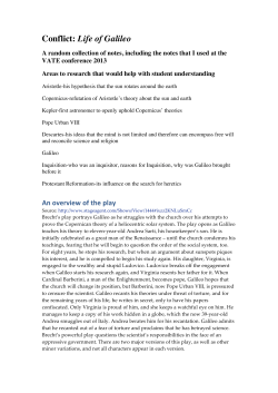 Conflict: Life of Galileo