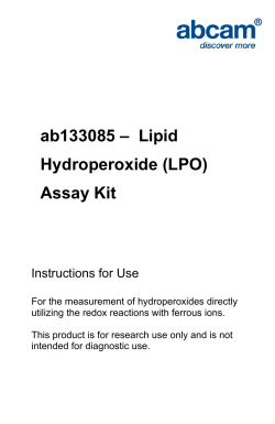 ab133085 &ndash; Lipid Hydroperoxide (LPO) Assay Kit