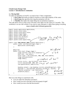 Introduction to animation