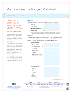 budget planning worksheets