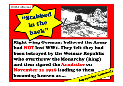 Right wing Germans believed the Army had NOT lost WW1. They felt