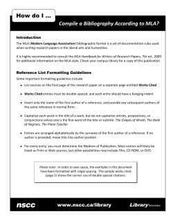 How do I compile a bibliography in MLA