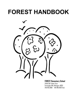 Forest Handbook - Farmington Public Schools
